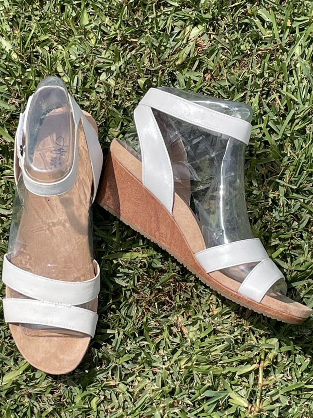 White Wedge Sandals - Classic Women's Summer Wedges